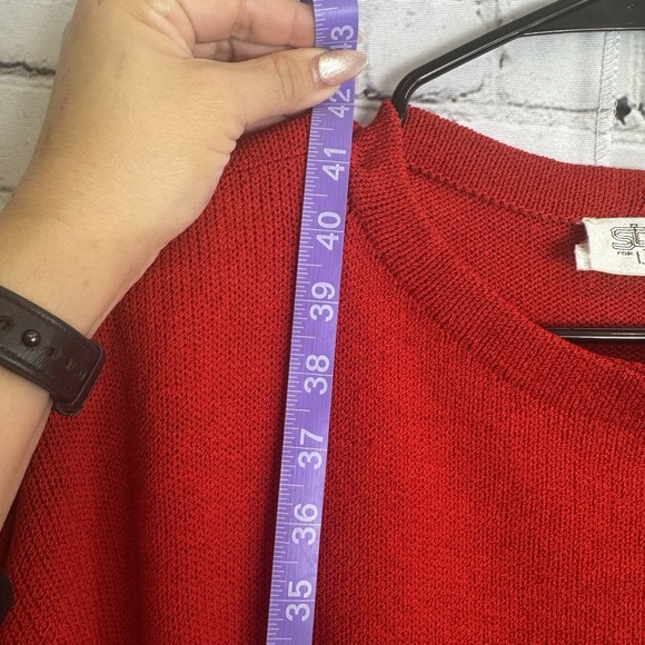 VTG St. John for I.Magnin Red Button Detailed Knit‎ Dress Nursing Sz 10/MEDIUM - Picture 10 of 12